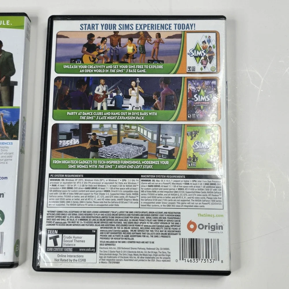 The Sims 4 PC Mac DVD Game & The Sims‎ 3 Starter Pack PC Mac 3 Game Bundle Set